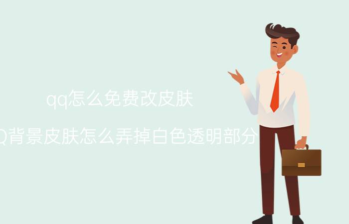 qq怎么免费改皮肤 QQ背景皮肤怎么弄掉白色透明部分？